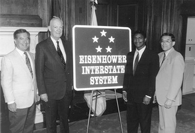 The Eisenhower Interstate System sign